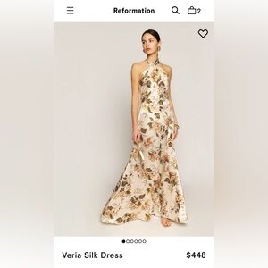 100% Silk Floral Reformation Dress